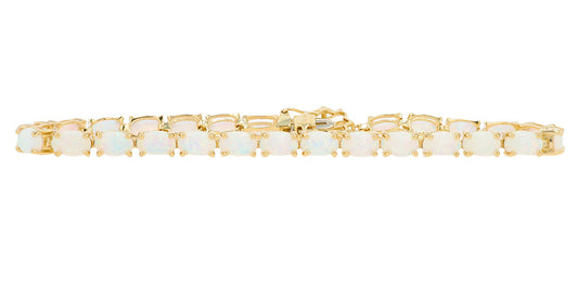 10K YG Created Opal Bracelet