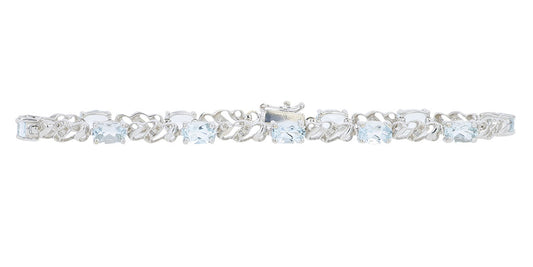 10K WG 5 CTW Aqua Bracelet
