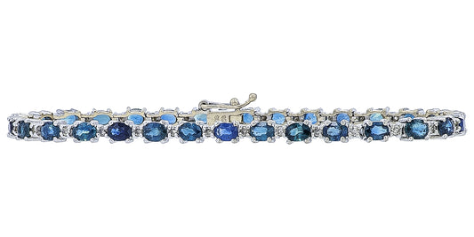 18K WG 7 CTW Sapphire Bracelet