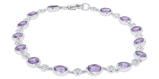 10K WG 4.50 CTW Amethyst Bracelet