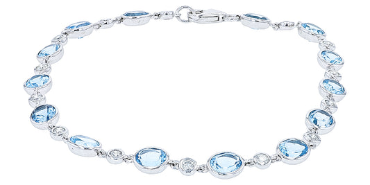 10K Gemstone Station Bracelet <p><strong>More Colors Available</p></strong>