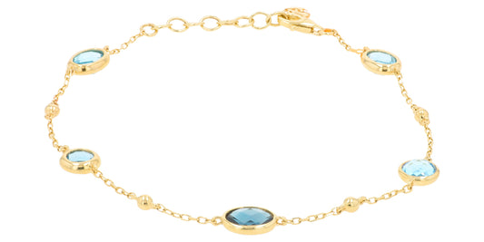 14K YG EFFY 4.10 London Blue Topaz Bracelet