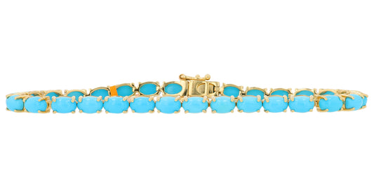 14K YG EFFY 11.45 CTW Turquoise Bracelet