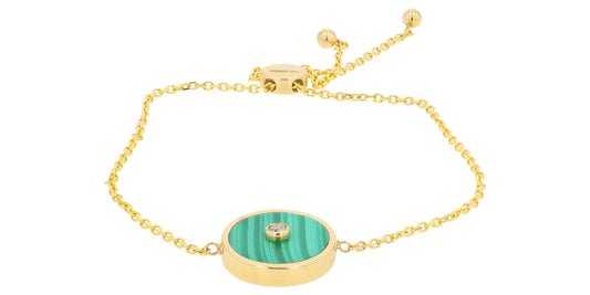 14K YG EFFY 3.80 CT Malachite Bracelet