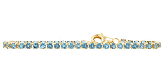 14K YG EFFY 4.50 London Blue Topaz Bracelet