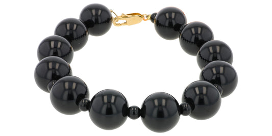 14K YG EFFY 141 CTW Onyx Bracelet