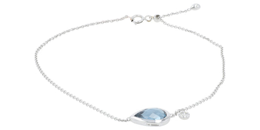14K WG EFFY 2.05 CTW Blue Topaz Bolo Bracelet
