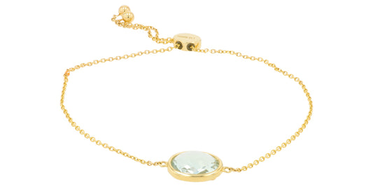 14K YG EFFY 2.70 CT Green Amethyst Bracelet
