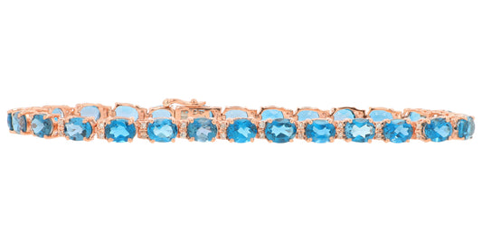 14K YG EFFY 12.50 London Blue Topaz Bracelet