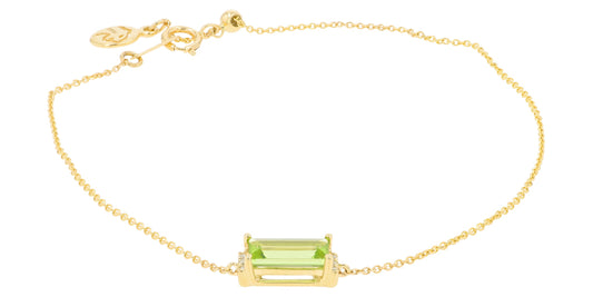 14K YG EFFY .80 CT Peridot Bracelet