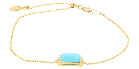 14K YG EFFY 1 CT Turquoise Bracelet