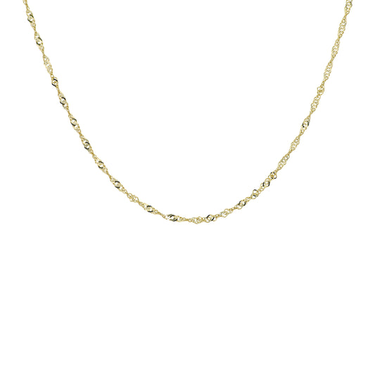 14K YG Singapore Chain