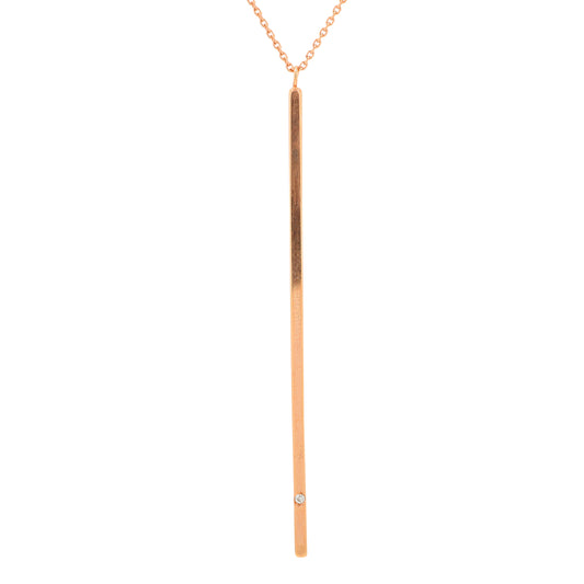 14K RG Bar Pendant