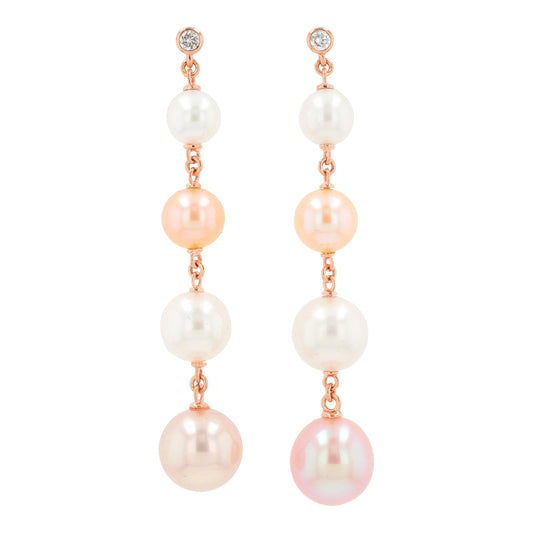 14K RG EFFY Freshwater Pearl Earrings