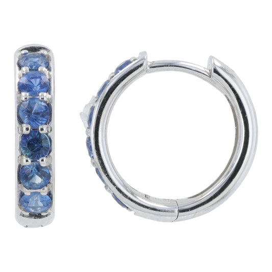 14K WG EFFY .63 CTW Sapphire Hoops