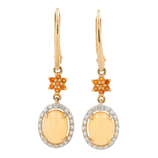 10K YG Opal & Citrine Earrings