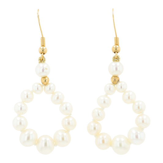 14K YG EFFY Freshwater Pearl Earrings