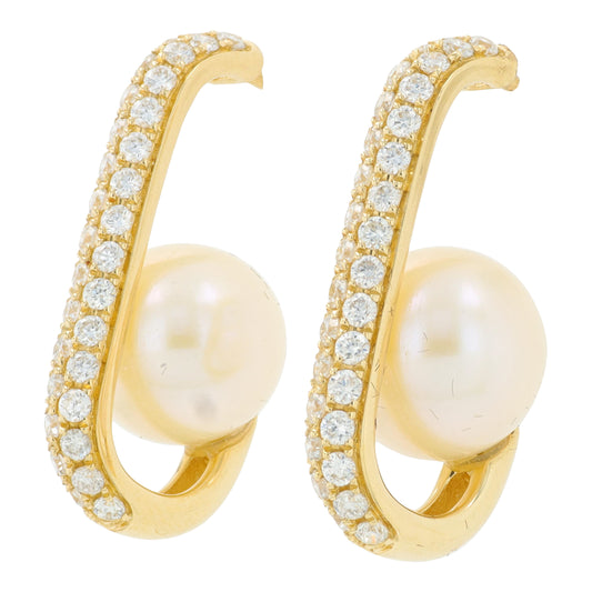 14K YG EFFY Freshwater Pearl Earrings