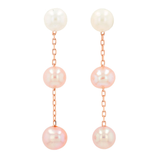 14K RG EFFY Freshwater Pearl Earrings