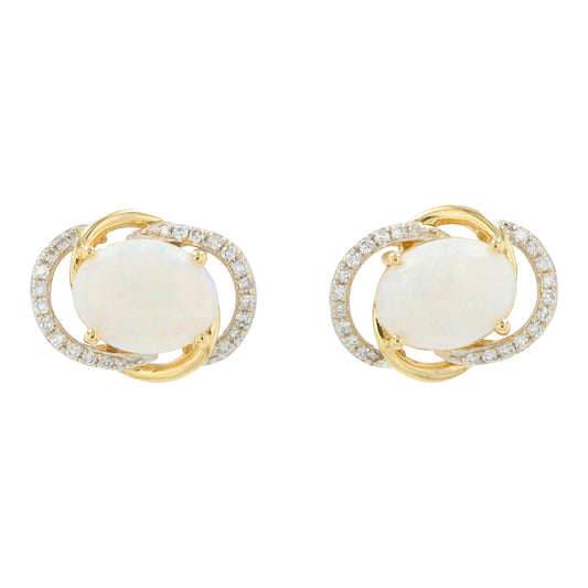 14K YG EFFY 1.90 CTW Opal Earrings