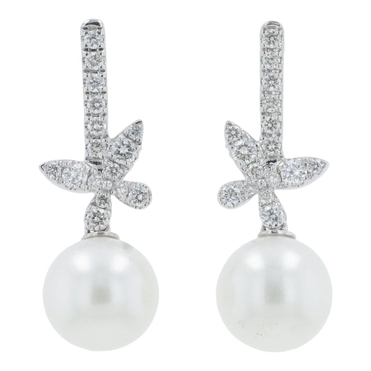 14K WG Pearl Earrings