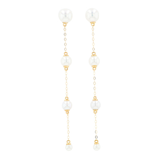 14K YG Pearl Earrings