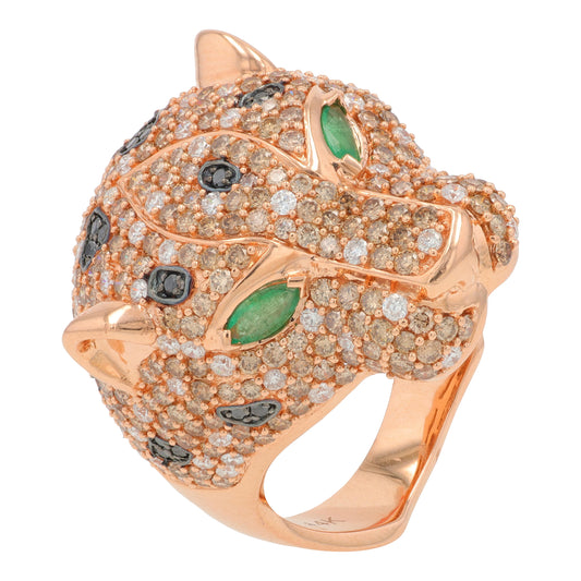 14K RG EFFY 3.14 CT Diamond Panther Ring