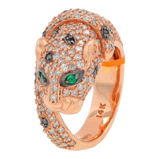 14K RG EFFY 2.05 CT Diamond Panther Ring