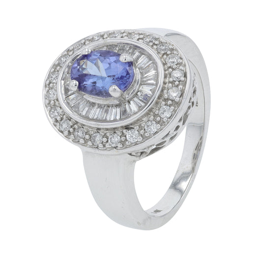14K WG .93 CT Tanzanite Ring