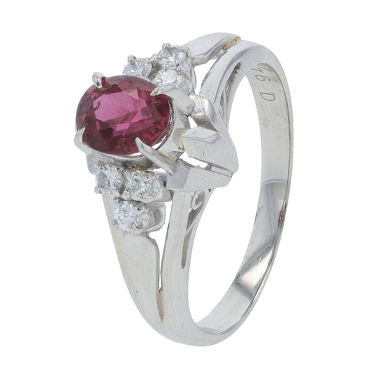 PT900 .76 CT Ruby Ring