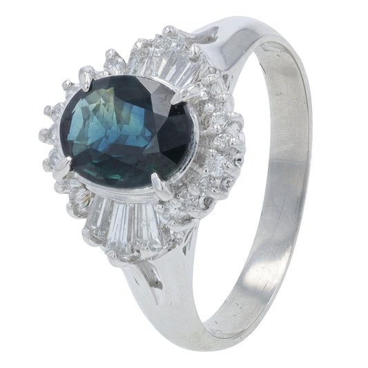 PT900 1.25 CTW Sapphire Ring