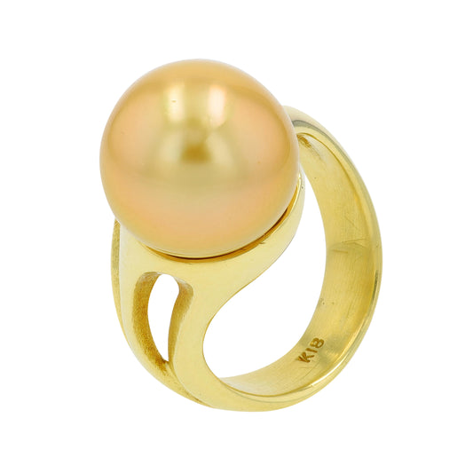 18K YG Pearl Ring