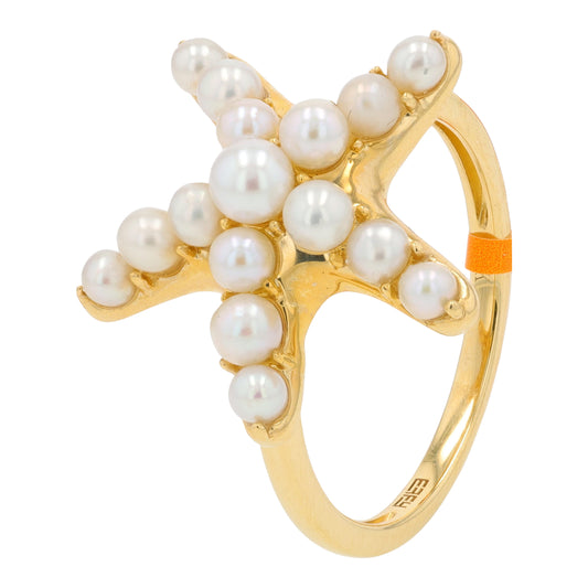 14K YG EFFY Freshwater Pearl Starfish Ring