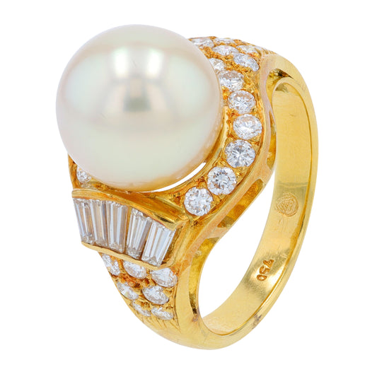 18K YG 10.2 MM Pearl Ring