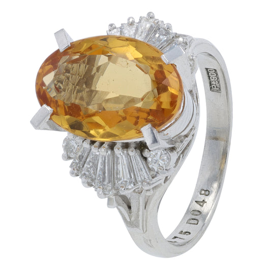 PT900 4.75 CT Topaz Ring