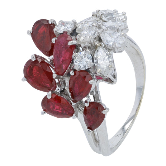 18K WG 1.55 CT No Heat Mozambique Ruby Ring<p><strong>GIA Available</p></strong>