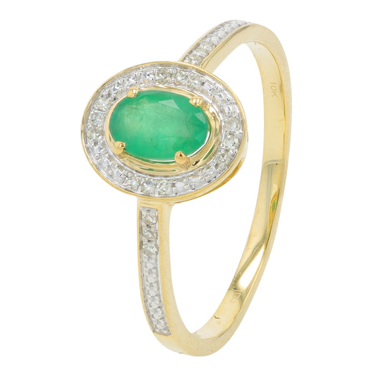 14K Gemstone Halo Ring<p><strong>More Colors Available</p></strong>