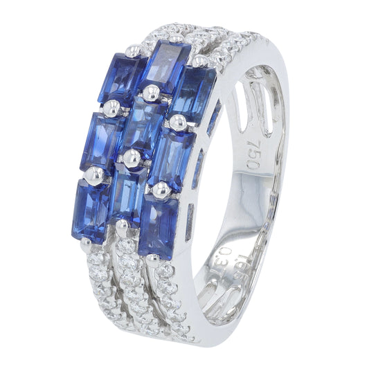 18K WG 1.66 CTW Sapphire Ring