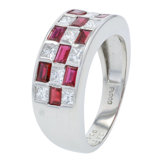 PT900 .87 CT Ruby Ring