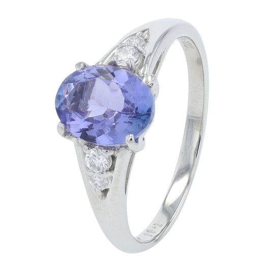 PT900 1.31 CT Tanzanite Ring