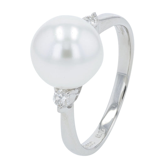 PT900 9 MM Akoya Pearl Ring