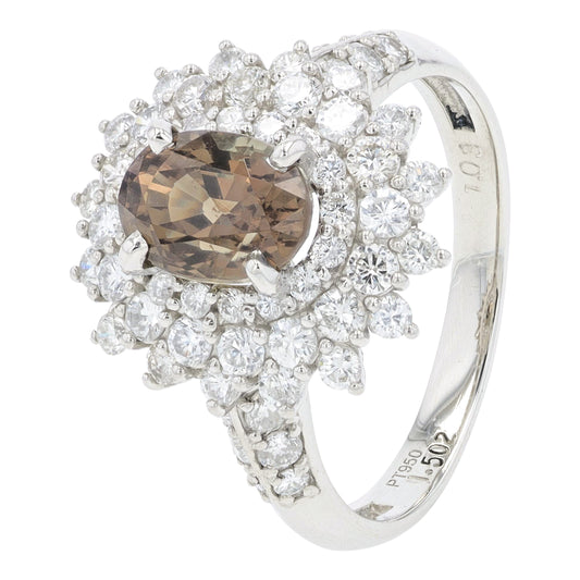 PT950 1.502 CT Alexandrite Ring