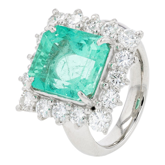 PT900 6.02 CT Colombian Emerald Center Ring<p><strong>GIA Available</p></strong>