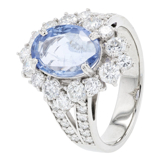 PT900 3.08 CT No Heat Ceylon Sapphire Gemstone Ring<p><strong>GIA Available</p></strong>