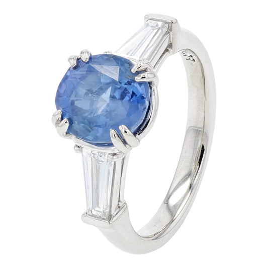 PT900 2.77 CT No Heat Ceylon Sapphire Gemstone Ring<p><strong>GIA Available</p></strong>