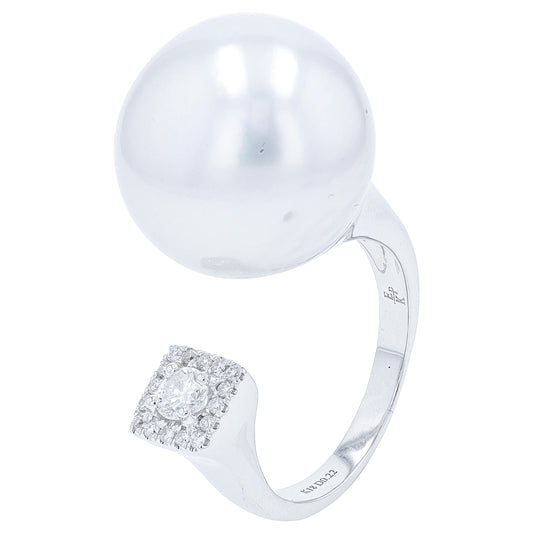 18K WG 15 MM Pearl Cuff Ring