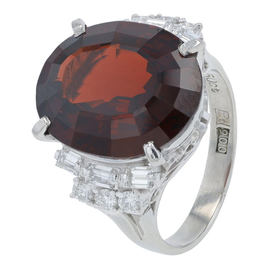 PT900 9.50 CT Garnet Ring