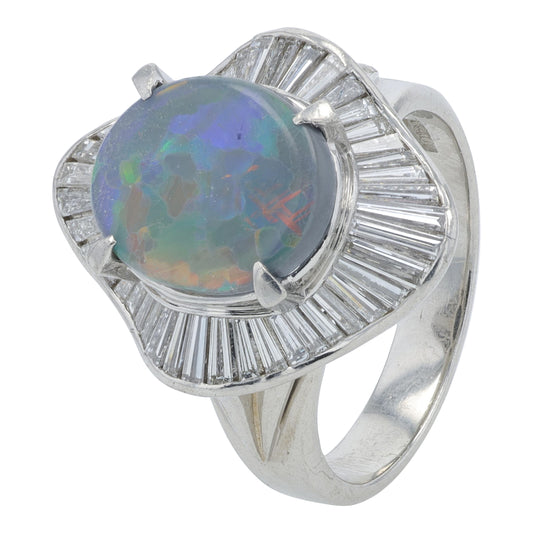 PT900 2.13 CTW Black Opal Ring