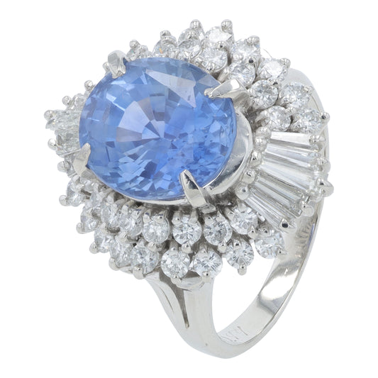PT900 4.15 CT Ceylon Sapphire Gemstone Ring<p><strong>GIA Available</p></strong>