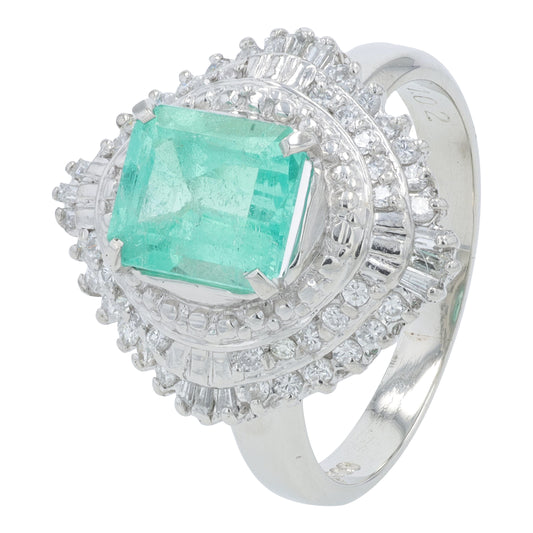 PT900 1.62 CT Colombian Emerald Ring<p><strong>GIA Available</p></strong>